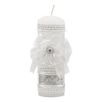 Set Para Bautizo Vela+concha+toalla+caja De Madera