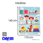Manta De Cuna Raschel 140x110cm Dibujosanimados Providencia® Toy Story 650 G Azul Claro