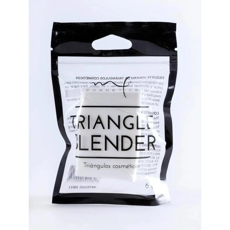 Esponjas Triangulares Para Maquillaje 6pz Marifer Cosmetics® Blanco Mini