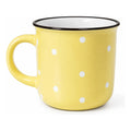 Taza De Ceramica Con Puntos 340ml Mod. 1744-60 Amarillo Puntos