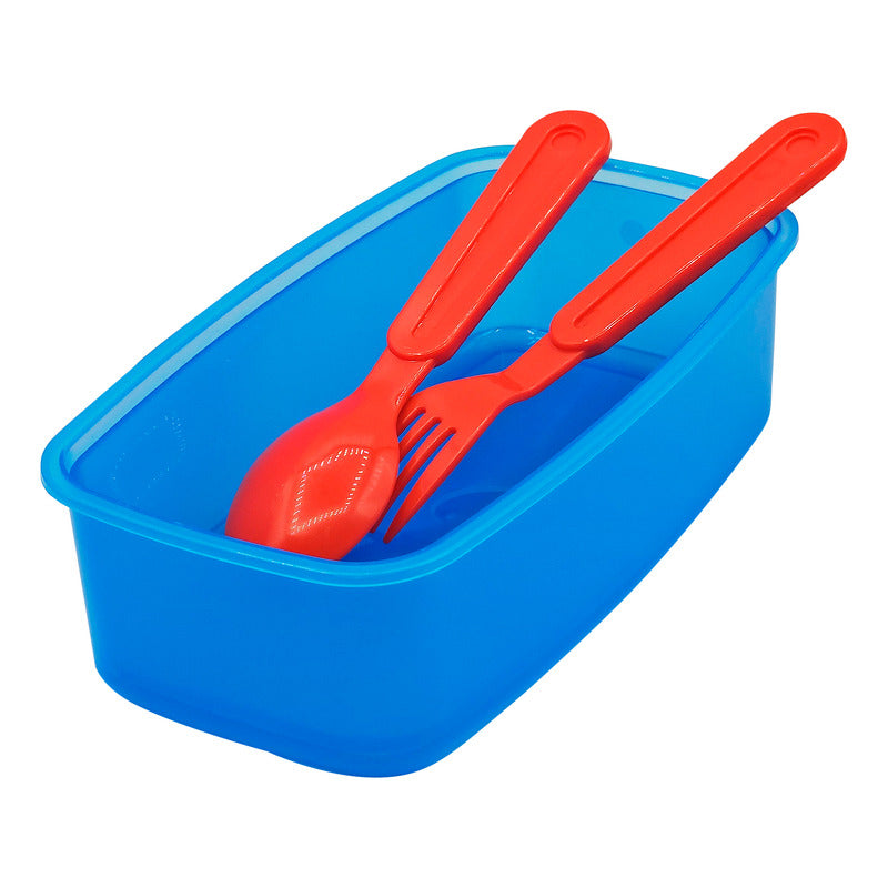 Recipiente Para Comida Con Cubiertos Diseños Animados