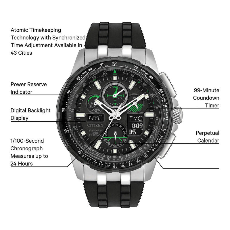 Reloj Analógico Para Hombre Eco Drive Jy8051-08e Citizen® Negro
