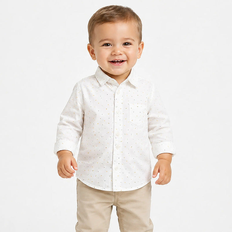 Camisa Ligera Para Bebé Mod. 1118 Marca Mayoral® Jungla Geométrico 36 Meses
