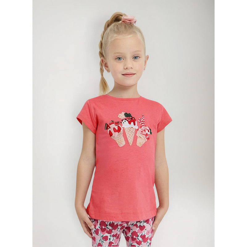 Blusa Casual Para Niña Mod.3070 Marca Mayoral® Peonia 4 Años