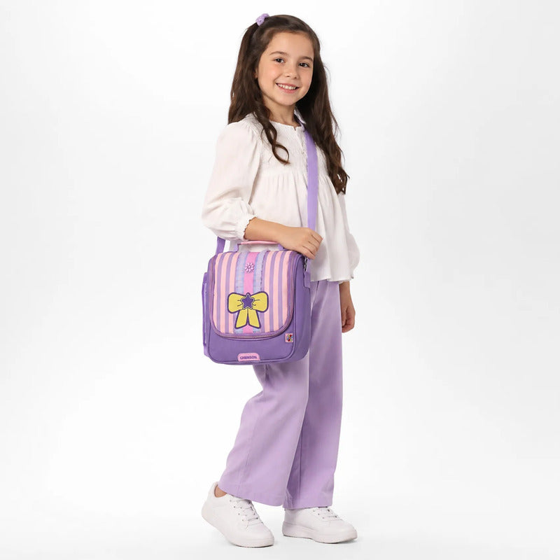 Lonchera Happy Girl Para Niña Mod. Hg70388 Marca Chenson® Lila
