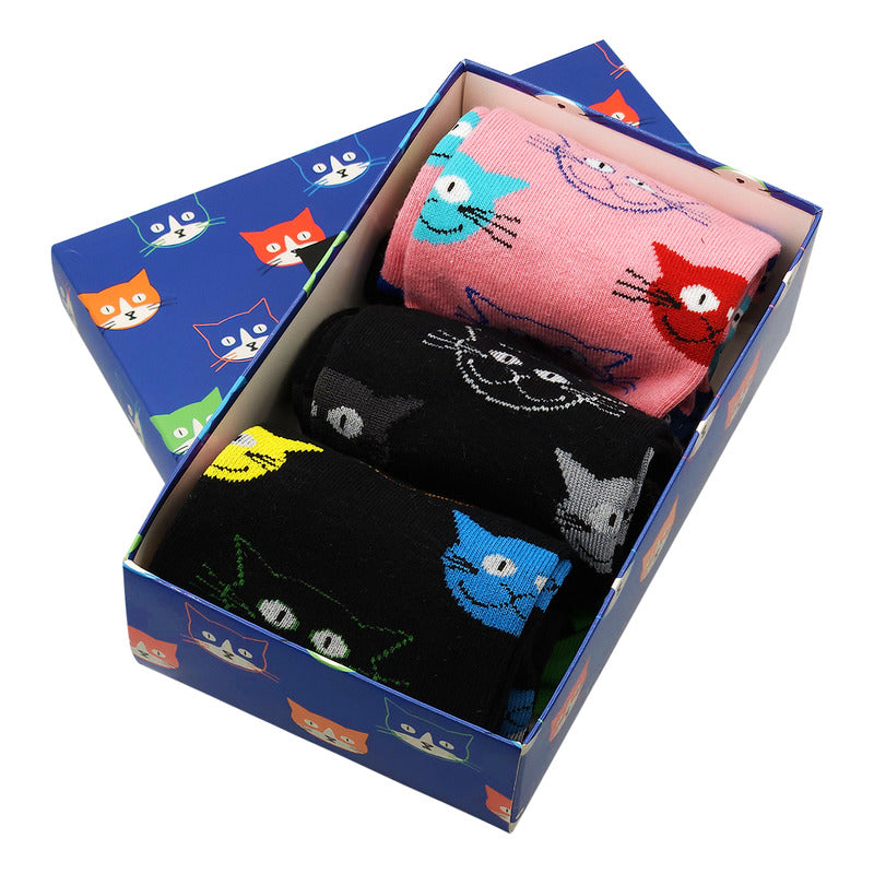 Calcetines Figuras 3pz Unisex/unitalla Marca Lob®