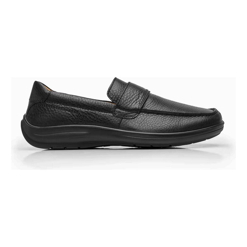 Zapato Mocasín Driver Para Caballero Mod.415907 Marca Flexi® Negro Lisa 25 Mx