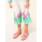 Conjunto Para Niña Pantalon+blusa 3510 Marca Mayoral® Agua Floreado 3 Años