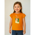 Playera Para Niña Mod. 3047 Marca Mayoral® Naranja Claro Frutas 3 Estampa Localizada