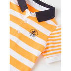 Playera Polo Para Bebé Mod.1104 Mandarina Marca Mayoral® Mandarina Rayas 9 Meses
