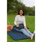 Frazada De Viaje Artesanal Con Almohada Set De Descanso