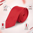 Corbata Elegante Para Hombre Eventos Y Negocios Marca Cotu® Rojo Texturizado 160 Cm