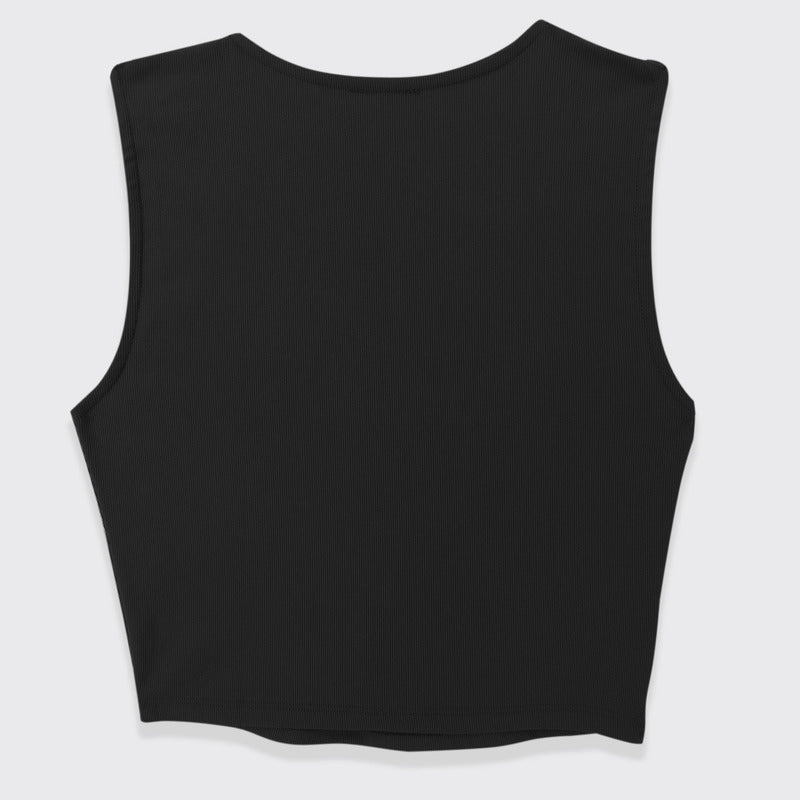 Top Canale Casual De Mujer  Mod.tw1320 The Workshop® Negro Canalé S