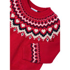Suéter Jacquard Tejido Para Niña Mod.4358 Marca Mayoral® Rojo Tejido 3