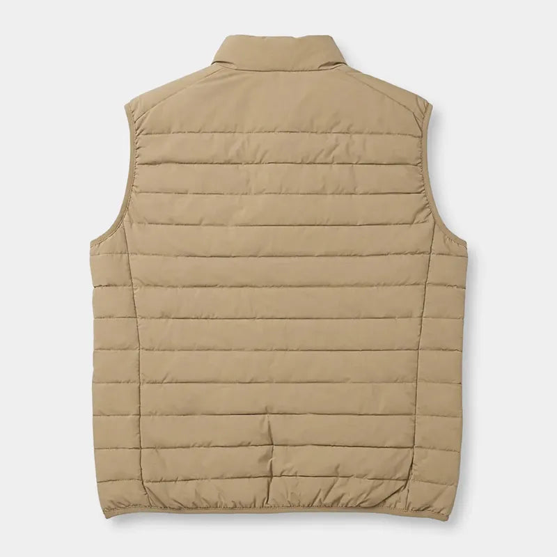 Chaleco Plus Size Para Hombre Cw90-vpol7234xl Greenlander® Marrón Claro Capitonado 3x