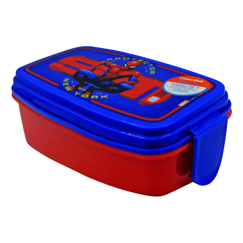 Recipiente Para Comida Con Cubiertos Diseños Animados