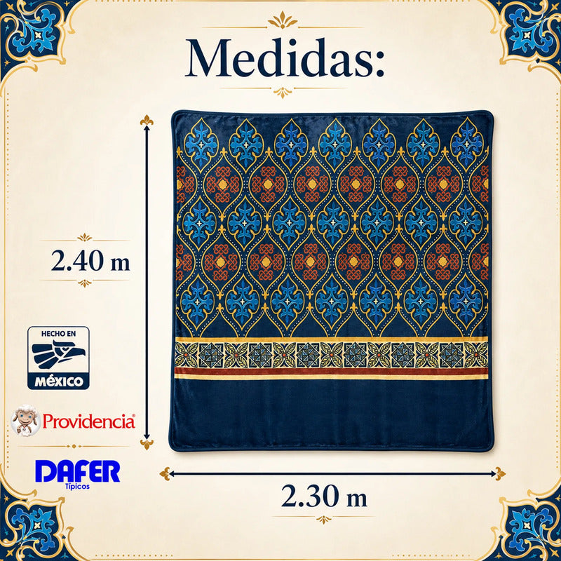 Edredón Jumbo De Borrega King Size 2.30mx2.40m Providencia® Peón Multicolor