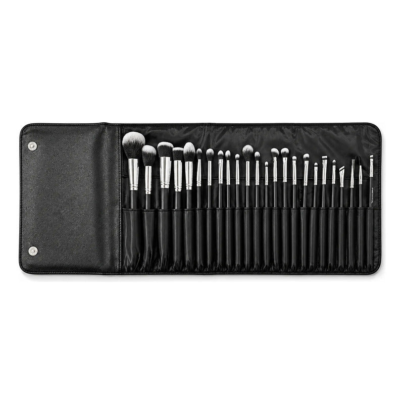 Set De Brochas 24pz Con Estuche Para Viaje True Makeup® Negro