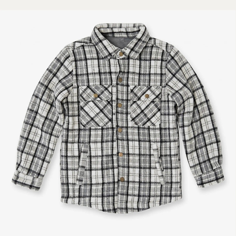 Camisa Tipo Franela Gruesa Infantl Le2501 Marca Roosevelt® Multicolor Geométrico 12