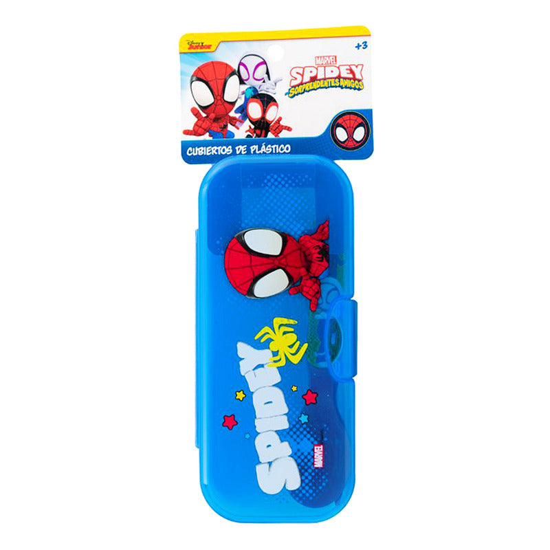 Juego De Cubiertos De Plástico Con Estuche Diseños Infantil