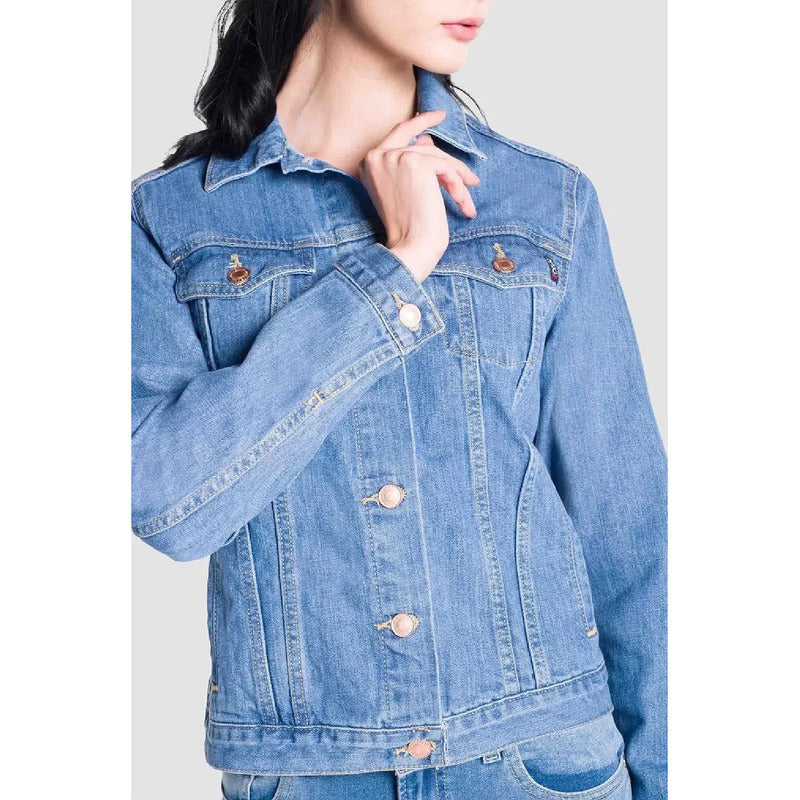 Chamarra Vaquera De Mezclilla Para Mujer Marca Oggi®