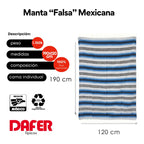 Falsa Mexicana Artesanal Multiusos 6pz Mayoreo 190x120cm Multicolor 2