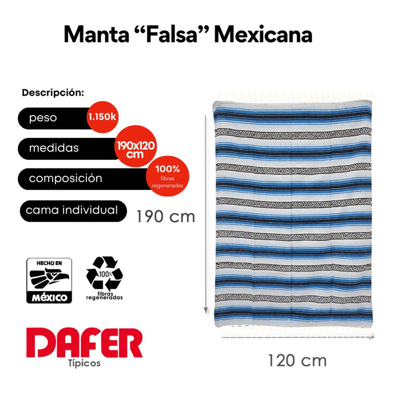 Falsa Mexicana Artesanal Multiusos 6pz Mayoreo 190x120cm Multicolor 2
