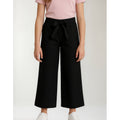 Pantalón Cropped Con Lazada De Punto Roma Mod.6577 Mayoral® Negro Liso 18