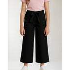 Pantalón Cropped Con Lazada De Punto Roma Mod.6577 Mayoral® Negro Liso 18
