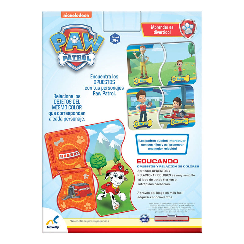 Juego De Mesa Educando Paw Patrol Jca-3961 Marca Novelty®