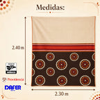 Edredón Jumbo De Borrega King Size 2.30mx2.40m Providencia® Chenoa Multicolor