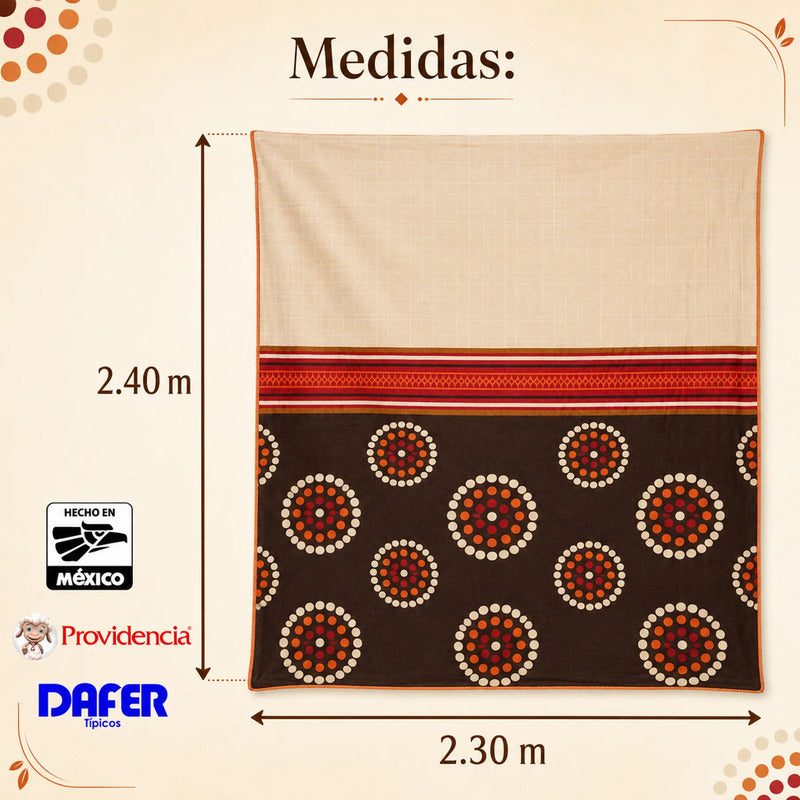 Edredón Jumbo De Borrega King Size 2.30mx2.40m Providencia® Chenoa Multicolor
