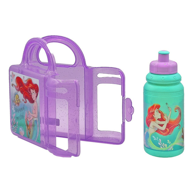 Lonchera Infantil De Plástico Con Botella Diseños Varios