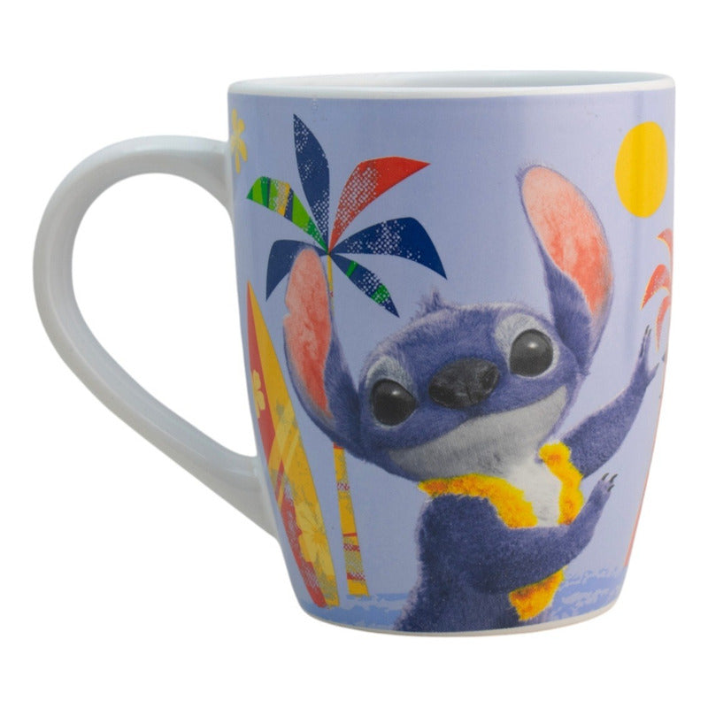 Taza Cerámica Personajes Animados Con Caja De 740 Ml Color Azul Lilo Y Stitch Live Action
