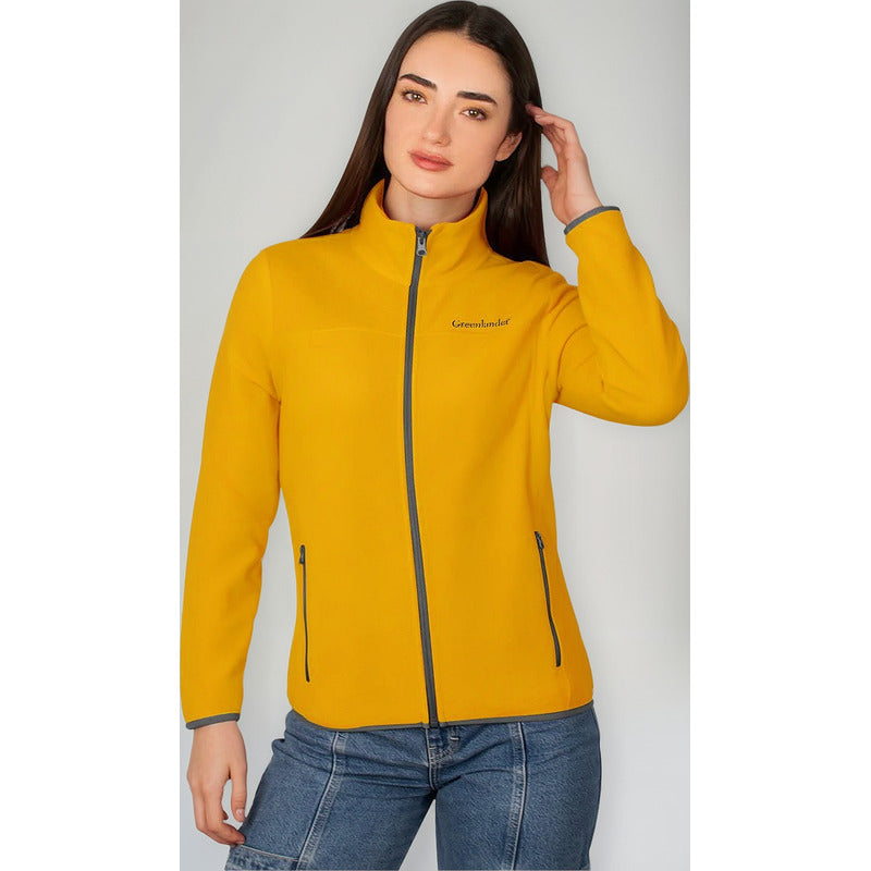 Sudadera Eco Fleece Para Mujer M.dw86-fce7597 Greenlander® G Amarillo Lisa