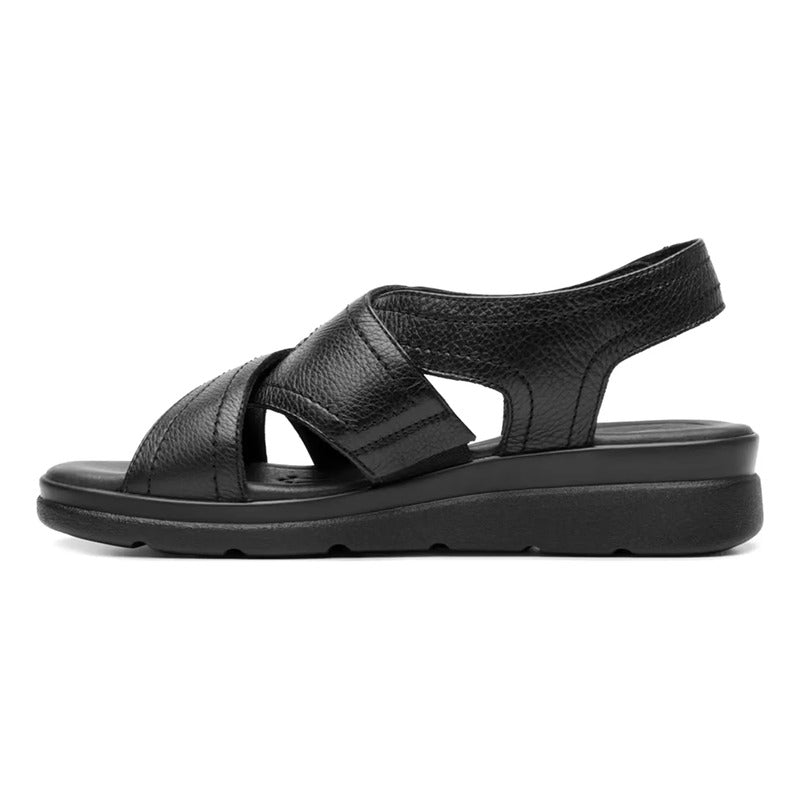 Sandalia Casual Para Dama Piel Confort M.124215 Marca Flexi® Negro 25 Mx