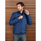 Chamarra De Pluma Ligera Packable Cw83-pol8666 Greenlander® Azul M Capitonado