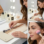 Set De Brochas 24pz Con Estuche Para Viaje True Makeup® Beige