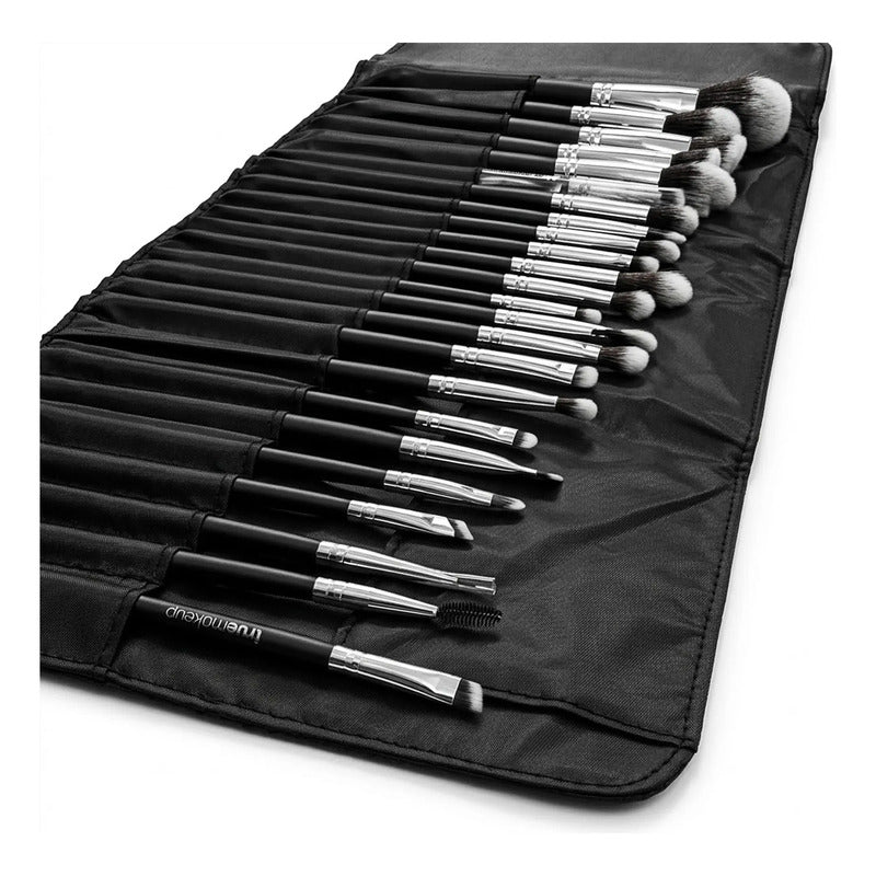 Set De Brochas 24pz Con Estuche Para Viaje True Makeup® Negro