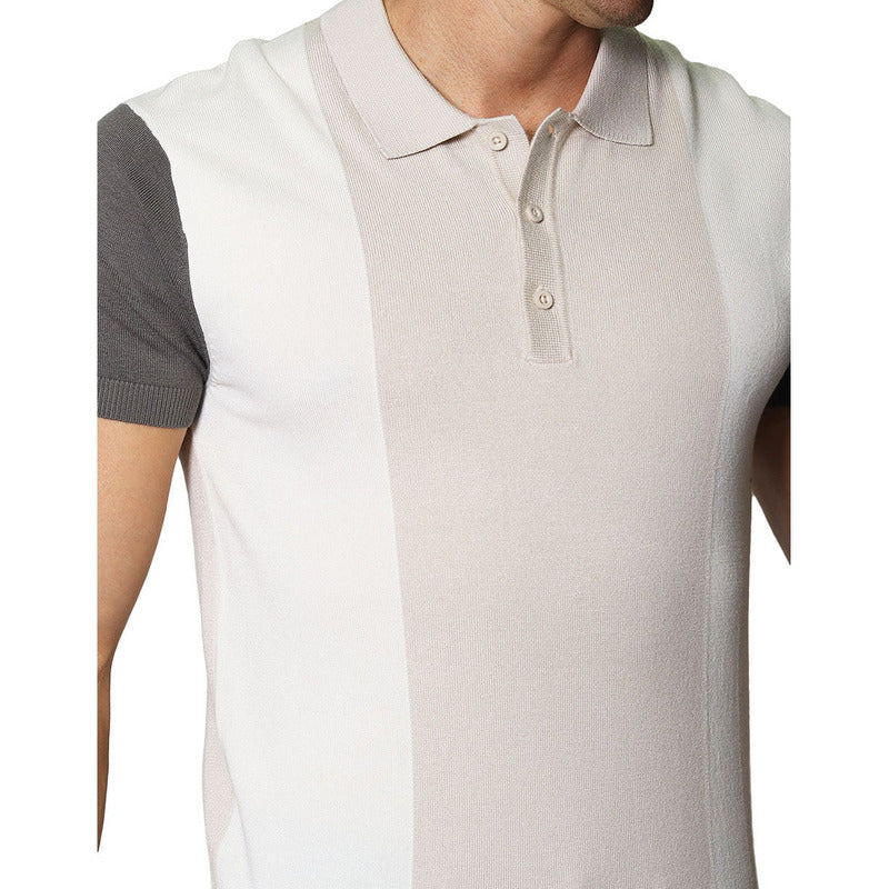 Playera De Hombre Manga Corta Mod.a35455 Marca Bobois®