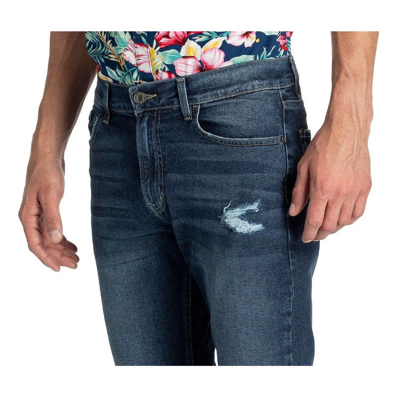 Pantalon Hombre Slim Straight Mod.star027 Stone Marca Oggi®