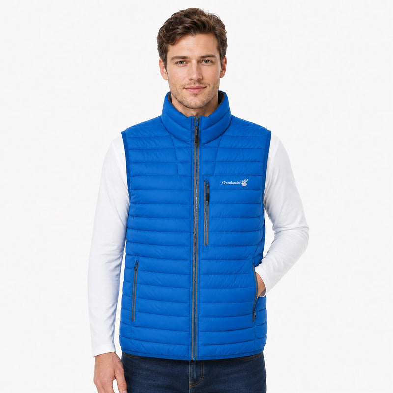 Chaleco Ligero Para Hombre Cw90-vpol8750 Marca Greenlander® Azul Capitonado Xg