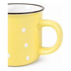 Taza De Ceramica Con Puntos 340ml Mod. 1744-60 Amarillo Puntos