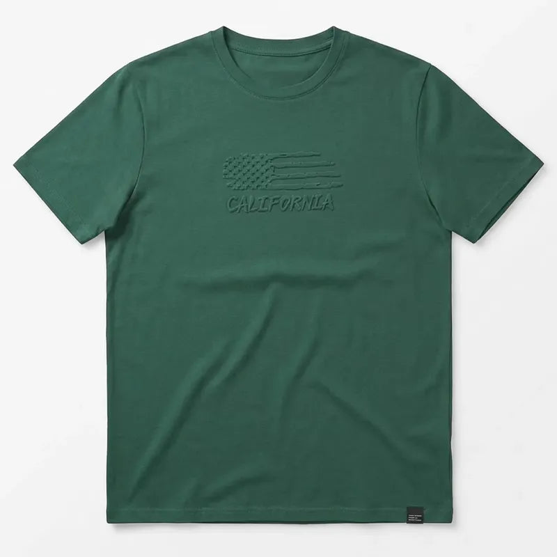 Playera Casual Holgada Para Hombre Tish-le2519 Roosevelt® Verde Oscuro California G Lisa
