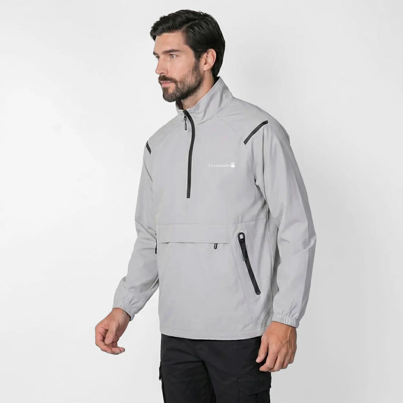 Chamarra Ultra Ligera Impermeable Cw90-pol9043 Greenlander® Gris G Lisa