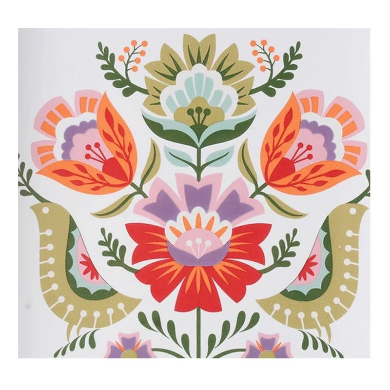 Set De Servicio Cerámica 4 Pzas Marca Crown Baccara Mod.kalo Blanco Floreado