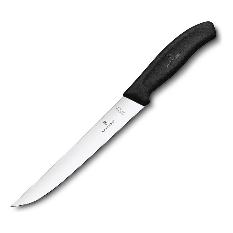 Cuchillo Para Trinchar Carving Knife 6.8103.18b Victorinox® Negro