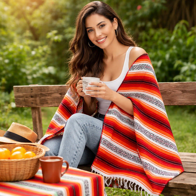 Falsa Mexicana Artesanal Multiusos 6pz Mayoreo 190x120cm Multicolor 2