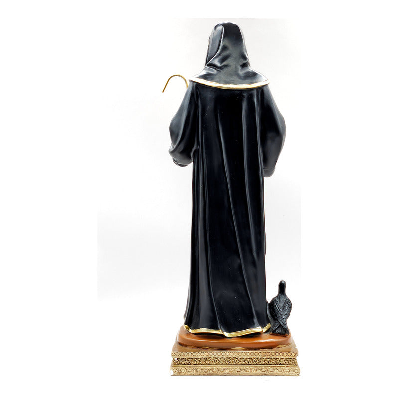 Imagen Religiosa De Resina San Benito 30cm Multicolor