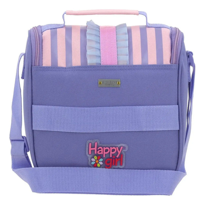 Lonchera Escolar Happy Girl Gurlic Hg70388-p Lila